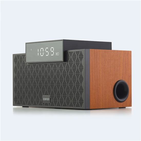 Edifier | Multifunctional 2.1 Alarm Clock Bluetooth Speaker | MP260 | RMS 12 + 2×4 W | Bluetooth | Black/Brown | Portable | Portable Wireless Speaker