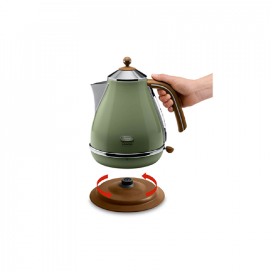 Delonghi | Kettle | KBOV 2001.GR | Electric | 2000 W | 1.7 L | 360° rotational base | Green