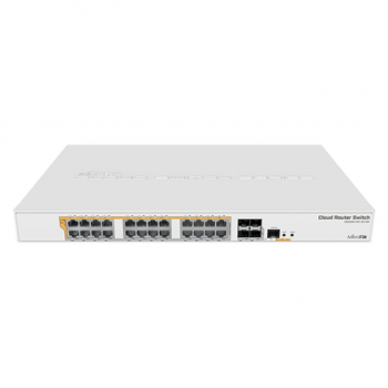CRS328-24P-4S+RM Gigabit Ethernet POE/POE+ router/switch | 12 month(s) | PoE/Poe+ ports quantity 24