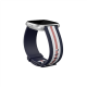Fitbit | Versa-Lite Woven Hybrid Band, large, navy/pink | The Fitbit Versa woven hybrid band is made of polyester woven material on top and fluoroelastomer material on the bottom with an aluminium buckle. | The Fitbit Versa woven hybrid band is not water 