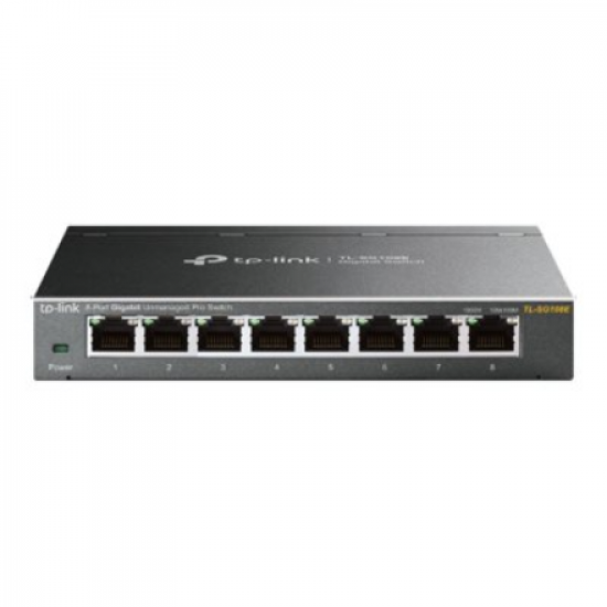 TP-LINK | Switch | TL-SG108E | Web managed | Wall mountable | Gigabit Ethernet (copper) ports quantity 8 | Power supply type External | 36 month(s)