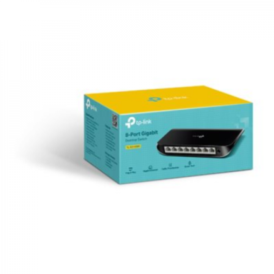 TP-LINK | Switch | TL-SG1008D | Unmanaged | Desktop | Gigabit Ethernet (copper) ports quantity 8 | Power supply type External | 36 month(s)