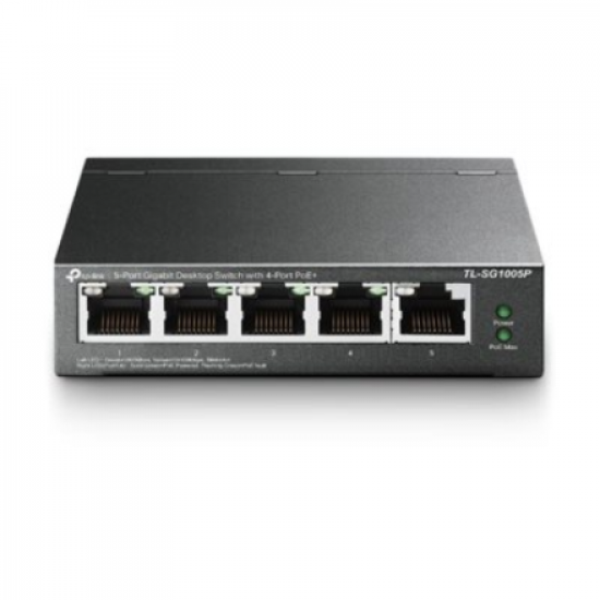 TP-LINK | Switch | TL-SG1005P | Unmanaged | Desktop | Gigabit Ethernet (copper) ports quantity 5 | Power over Ethernet (PoE) ports quantity 4 | Power supply type External | 36 month(s)