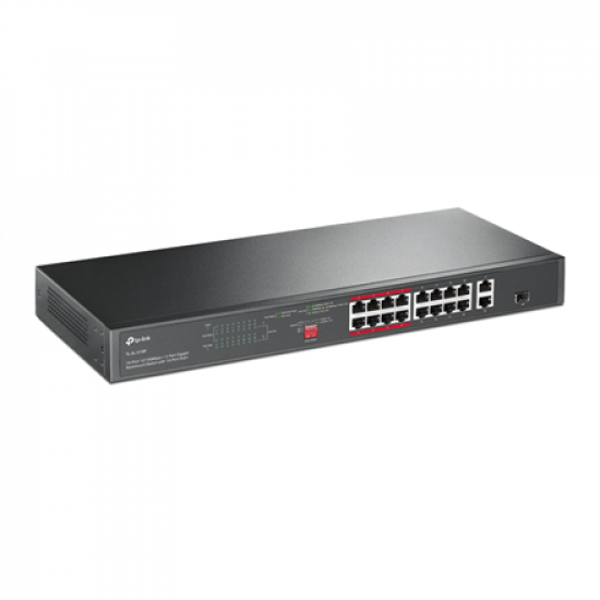 TP-LINK | Switch | TL-SL1218P | Unmanaged | Rackmountable | 10/100 Mbps (RJ-45) ports quantity 16 | SFP ports quantity 1 | PoE+ ports quantity 16 | Power supply type 100-240VAC, 50-60Hz voltage