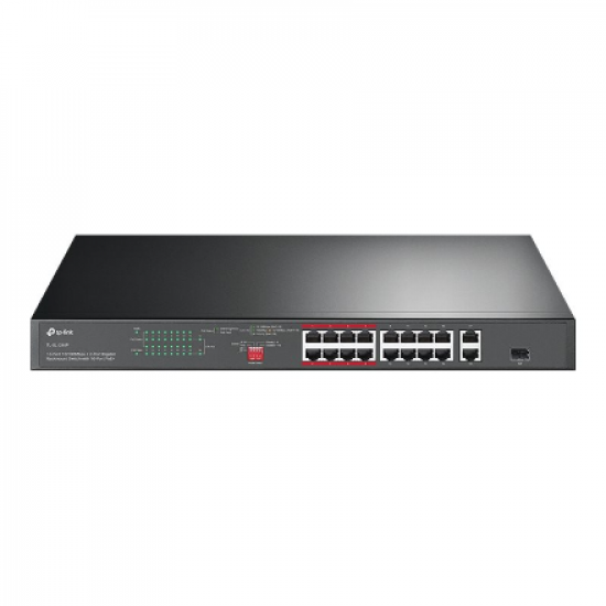 TP-LINK | Switch | TL-SL1218P | Unmanaged | Rackmountable | 10/100 Mbps (RJ-45) ports quantity 16 | SFP ports quantity 1 | PoE+ ports quantity 16 | Power supply type 100-240VAC, 50-60Hz voltage