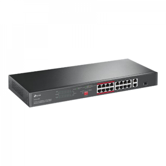 TP-LINK | Switch | TL-SL1218P | Unmanaged | Rackmountable | 10/100 Mbps (RJ-45) ports quantity 16 | SFP ports quantity 1 | PoE+ ports quantity 16 | Power supply type 100-240VAC, 50-60Hz voltage