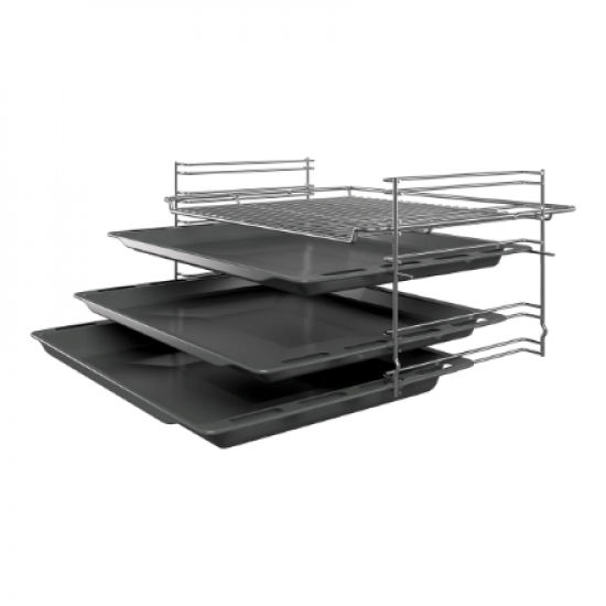 Bosch | Cooker | HKR39A250U | Hob type Vitroceramic | Oven type Electric | Stainless steel | Width 60 cm | Electronic ignition | Grilling | LED | Depth 60 cm | 66 L