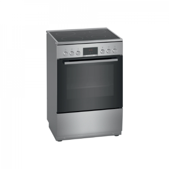 Bosch | Cooker | HKR39A250U | Hob type Vitroceramic | Oven type Electric | Stainless steel | Width 60 cm | Electronic ignition | Grilling | LED | Depth 60 cm | 66 L