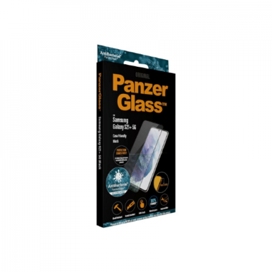 PanzerGlass | Samsung | Galaxy S21+ Series | Antibacterial glass | Black | Case Friendly | Antifingerprint screen protector