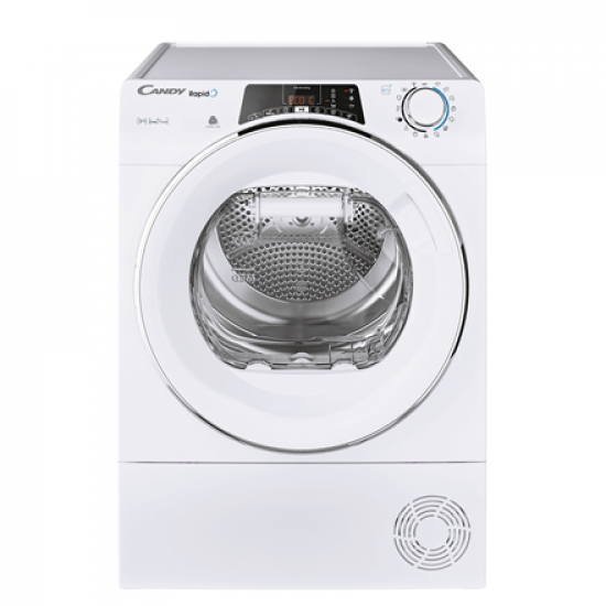 Candy | Dryer Machine | ROE H9A2TCEX-S | Energy efficiency class A++ | Front loading | 9 kg | Heat pump | Big Digit | Depth 58.5 cm | Wi-Fi | White