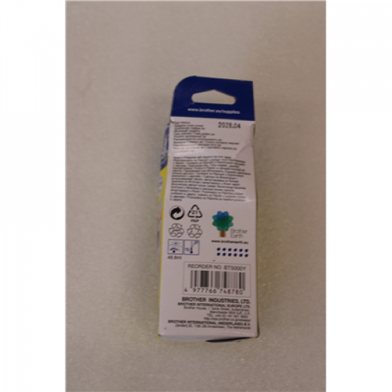 SALE OUT. Brother BT-5000Y Yellow ink bottle | SALE OUT. Brother BT5000Y | Ink Cartridge | Yellow | DAMAGED PACKAGING