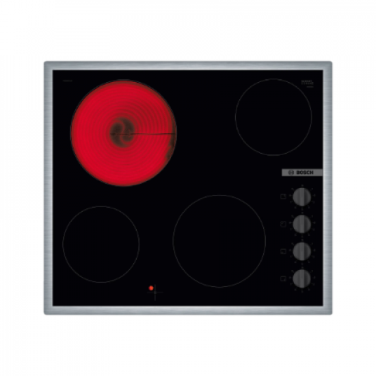 Bosch | Hob | PKE645CA2E | Vitroceramic | Number of burners/cooking zones 4 | Rotary knobs | Black