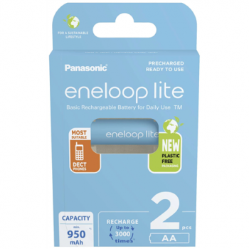 Panasonic | Rechargeable Batteries | ENELOOP Lite BK-3LCCE/2BE | AA | 950 mAh | 2 pc(s)