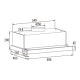 CATA | Hood | TFB-5160 X | Telescopic | Energy efficiency class C | Width 59.5 cm | 300 m³/h | Mechanical | CSLED | Stainless steel