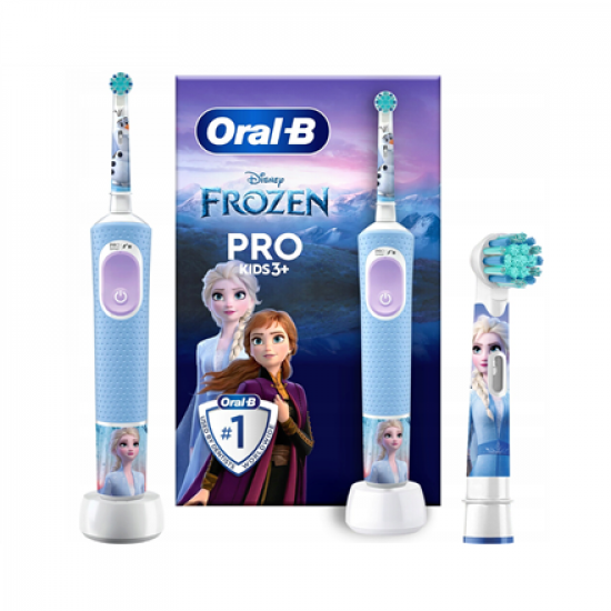 Oral-B | Electric Toothbrush | Vitality PRO Kids Frozen | Rechargeable | For kids | Number of brush heads included 1 | Number of teeth brushing modes 2 | Blue
