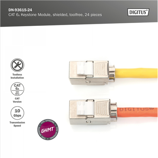 Digitus | Keystone Module | CAT 6A | 14.5 x 34.5 x 21.0 mm