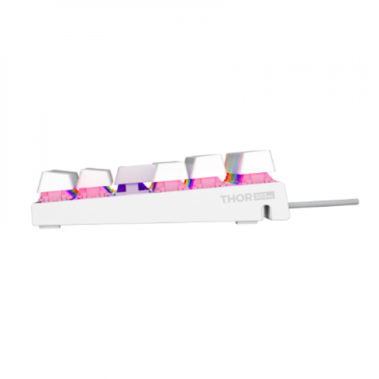 Genesis | THOR 303 | Mechanical Gaming Keyboard | Wired | US | White | USB-A | Outemu Peach Silent