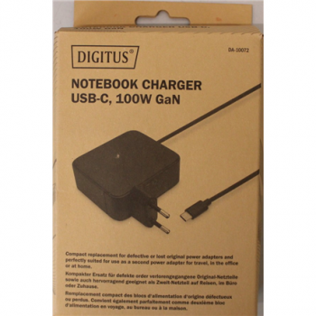 SALE OUT. Digitus Notebook Charger USB-C, 100W GaN /  | SALE OUT. Digitus Notebook Charger USB-C, 100W | DA-10072 | DAMAGED PACKAGING