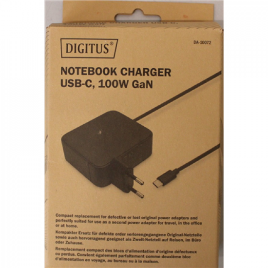 SALE OUT. Digitus Notebook Charger USB-C, 100W GaN /  | SALE OUT. Digitus Notebook Charger USB-C, 100W | DA-10072 | DAMAGED PACKAGING