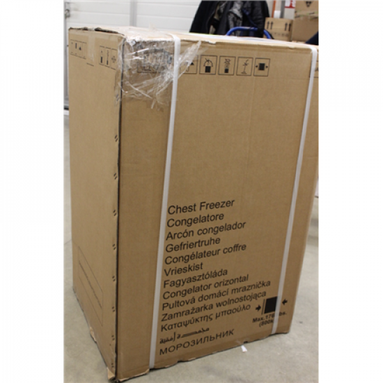 SALE OUT. Candy | Freezer | CCHH 100E | Energy efficiency class E | Chest | Free standing | Height 84.5 cm | Total net capacity 97 L | White | DAMAGED PACKAGING, SCRATCHED ON TOP COVER