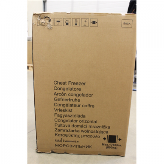 SALE OUT. Candy | Freezer | CCHH 100E | Energy efficiency class E | Chest | Free standing | Height 84.5 cm | Total net capacity 97 L | White | DAMAGED PACKAGING, SCRATCHED ON TOP COVER