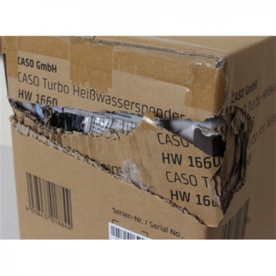 SALE OUT. Caso 01884 HW 1660 Turbo Hot water dispenser, Power 2600 W, Capacity 4 L, Black/Stainless Steel | Caso | Turbo Hot Water Dispenser | HW 1660 | Water Dispenser | 2600 W | 4 L | Plastic/Stainless Steel | Black/Stainless Steel | DAMAGED PACKAGING