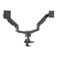 EDBAK Desk Mount | DMV02 Dual Swing Arm | Height adjustment, Tilt | 19-35 
