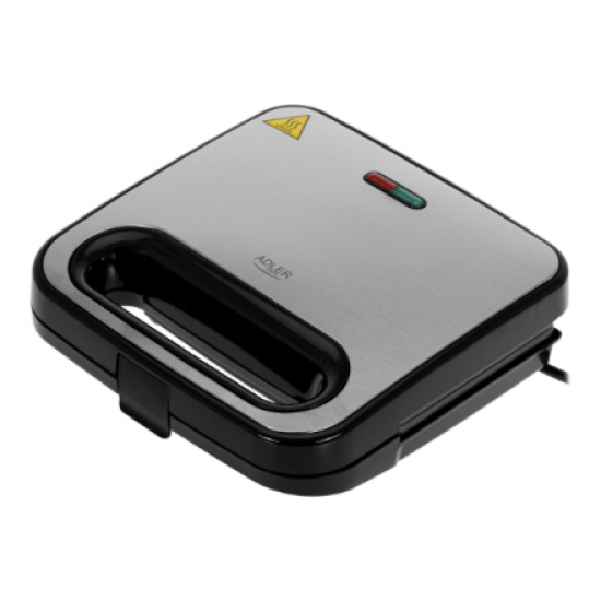 Adler Sandwich Maker | AD 3076 | 1000 W | Number of plates 1 | Black/Silver