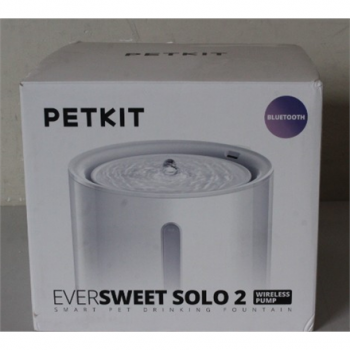 SALE OUT. Petkit P4114 (CT-W2) Eversweet Solo 2 Fountain, White | PETKIT | Smart Pet Drinking Fountain | Eversweet Solo 2 | Capacity 2 L | Filtering | Material Plastic | White | DEMO | 24 month(s)