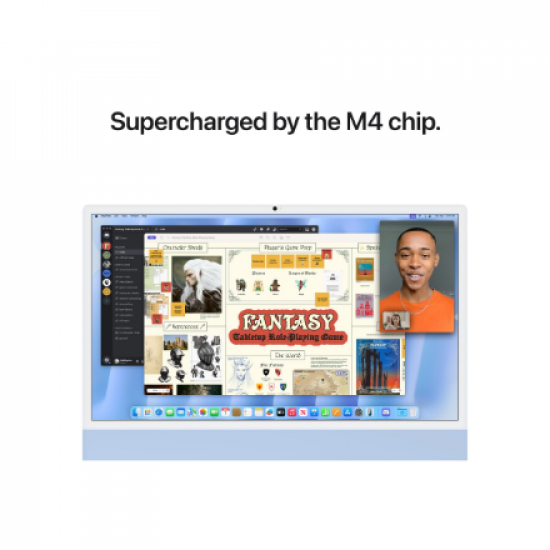 Apple iMac 24” 4.5K Retina, Apple M4 10C CPU, 10C GPU/16GB/256GB SSD/Blue/INT | Apple