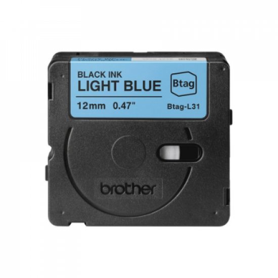 Brother BTAG-L31 | Black on Light Blue | Btag