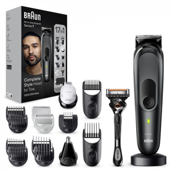 Braun | 17-in-1 Multi-grooming Style Kit | MGK7491 | Cordless | Number of length steps 13 | Grey