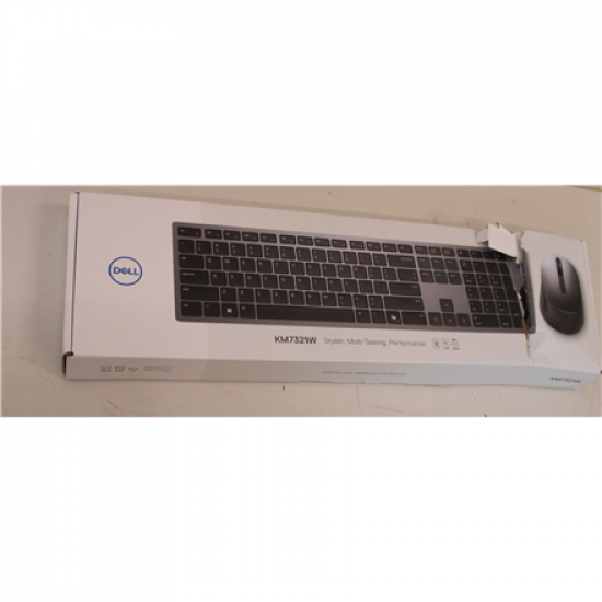 SALE OUT.  | SALE OUT. Dell | Premier Multi-Device Keyboard and Mouse | KM7321W | Keyboard and Mouse Set | Wireless | Batteries included | US | DAMAGED PACKAGING, SCRATCHED ON MOUSE LOWER PART | Titan grey | Wireless connection