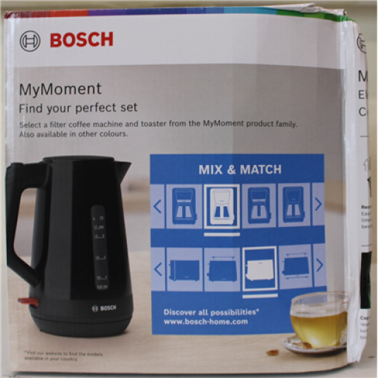 SALE OUT. | Bosch | Kettle | TWK1M123 | Electric | 2400 W | 1.7 L | Plastic | 360° rotational base | Black | DAMAGED PACKAGING