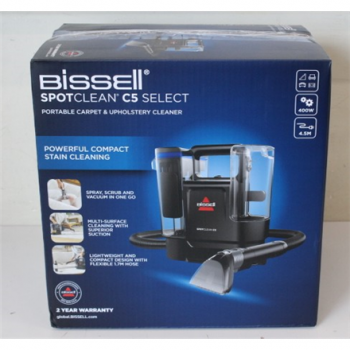 SALE OUT. Bissell | SpotClean C5 Select Portable Carpet and Upholstery Cleaner | 3928N | Corded operating | Handheld | Washing function | 400 W | Black/Blue | Warranty 24 month(s) | Battery warranty 24 month(s) | DAMAGED PACKAGING, SMALL SCRATCHED ON TOP