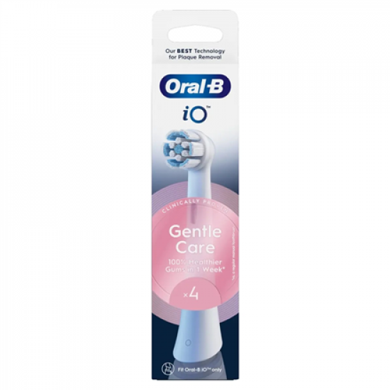 Oral-B | Replaceable toothbrush heads | iO Gentle Care | Heads | For adults | Number of brush heads included 4 | Number of teeth brushing modes Does not apply | White