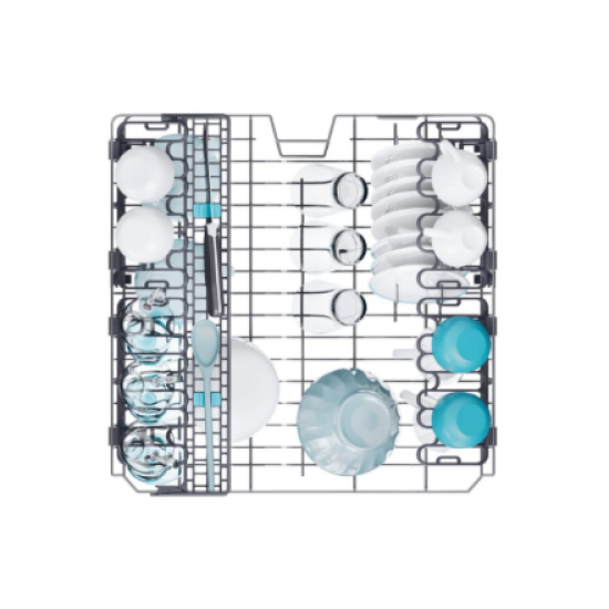 Candy Dishwasher | CF 3C7L0X | Free standing | Width 60 cm | Number of place settings 13 | Number of programs 5 | Energy efficiency class C | Stainless steel