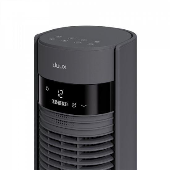 Duux Fan | Elevate | Tower Fan | Gray | Diameter 29 cm | Number of speeds 12 | Oscillation | 4-40 W