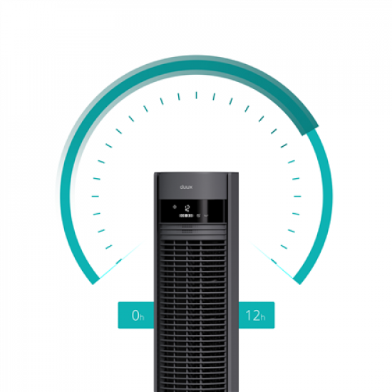 Duux Fan | Elevate | Tower Fan | Gray | Diameter 29 cm | Number of speeds 12 | Oscillation | 4-40 W