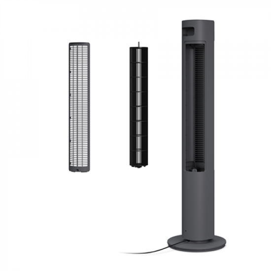 Duux Fan | Elevate | Tower Fan | Gray | Diameter 29 cm | Number of speeds 12 | Oscillation | 4-40 W