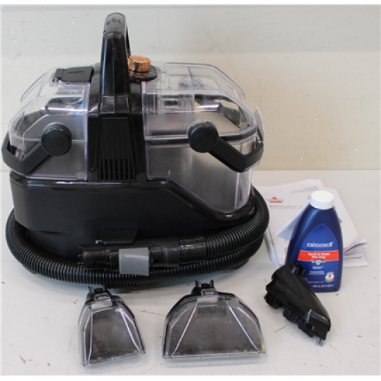 SALE OUT. Bissell | Portable Carpet and Upholstery Cleaner | SpotClean HydroSteam Pro | Corded operating | Washing function | 1000 W | - V | Black | Warranty 24 month(s) | DAMAGED PACKAGING, USED, DIRTY,SCRATCHES,MISSING HYDRORINSE TOOL