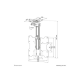 Neomounts FPMA-C020BLACK Monitor/TV Mount Ceiling | Adjustable Height, Tilt | 10-40 
