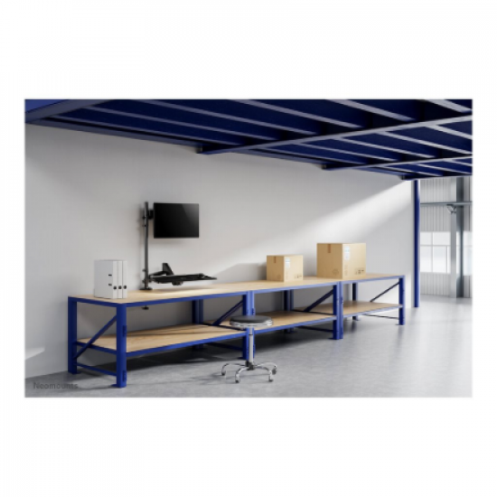 Neomounts Desk Mount | DS90-325BL1 Sit-stand workstation desk | Adjustable Height, Rotate, Tilt, Swivel | 17-32 