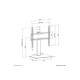 Neomounts Desk Mount | DS45-430BL14 TV stand | Adjustable Height, Swivel | 32-55 