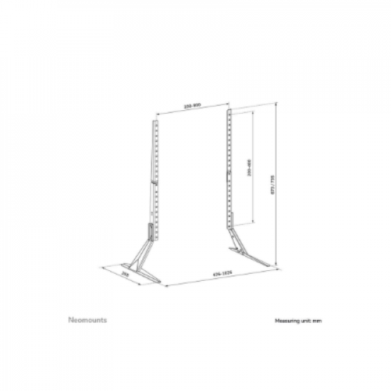 Neomounts Desk Mount | DS45-430BL19 TV stand | Adjustable Height | 23-75 