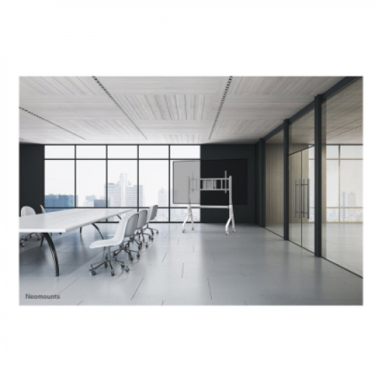 Neomounts Floor stand | FL50-575WH1 TV trolley | Adjustable Height | 65-110 