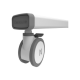 Neomounts Floor stand | FL55-875WH1 TV trolley | Adjustable Height | 55-100 