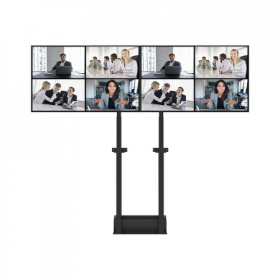 Neomounts Floor stand | ADM-875BL2 Dual screen adapter | Adjustable Height | 42-65 