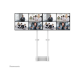Neomounts Floor stand | ADM-875WH2 Dual screen adapter | Adjustable Height | 42-65 
