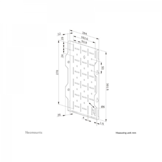 Neomounts Wall mount | AWL05-750BL AV hardware rack | Maximum weight (capacity) 10 kg | Black